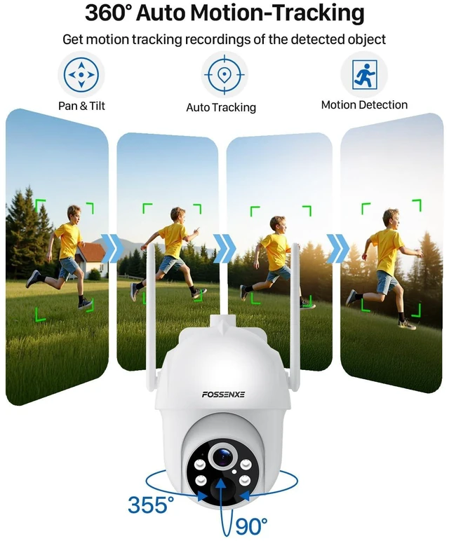 Alt view image 3 of 5 - FOSSENXE 4G LTE Cellular Security Camera, No WiFi Solar Powered Camera, with SIM Card and 64GB SD Card, 2K Color Night Vision, 360 Live View, PIR Motion Sensor, 2-Way Talk