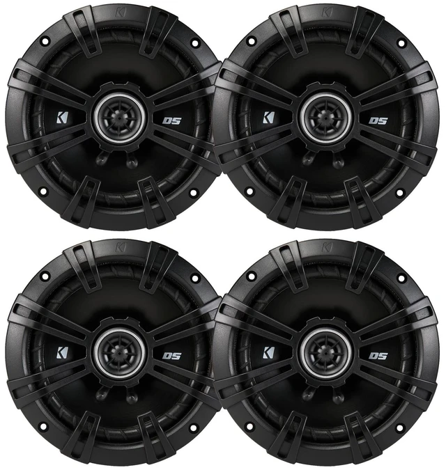 Main image of KICKER 6.5" 240 Watt Peak Power 2-Way 4-Ohm Coaxial Car Audio Speakers (Qty 4)