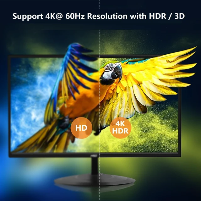 Alt view image 5 of 5 - 4K@60Hz HDMI Splitter 1X4 w/DC 5V1A&USBC Dual Power,Auto Downscaler,18Gbps
