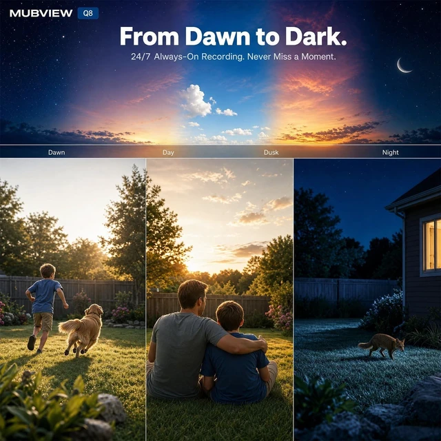 Alt view image 3 of 5 - MUBVIEW 24/7 Continuous Recording Wireless Outdoor Security Camera
