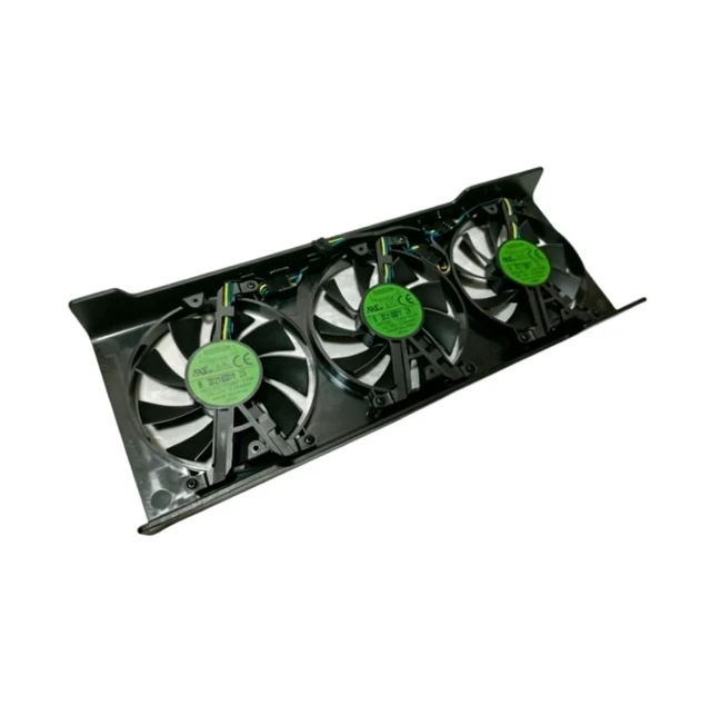 Alt view image 2 of 2 - AKUYAO 75mm (Frame 80mm) 4Pin PWM T128015SM Graphics Card Cooling Cooler Fans for XFX RX6600XT 6650XT 8GB Speedster Black/MERC Replacement GPU Fans