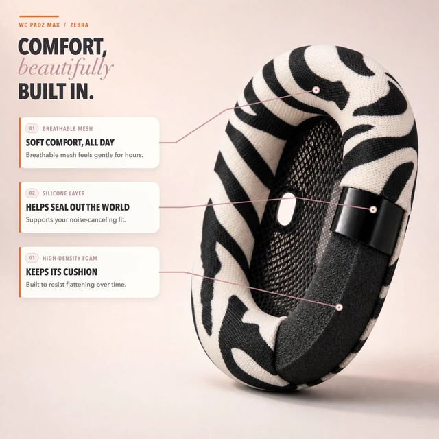Alt view image 3 of 5 - WC PadZ Max - Ear Cushions for AirPods Max 1 & 2