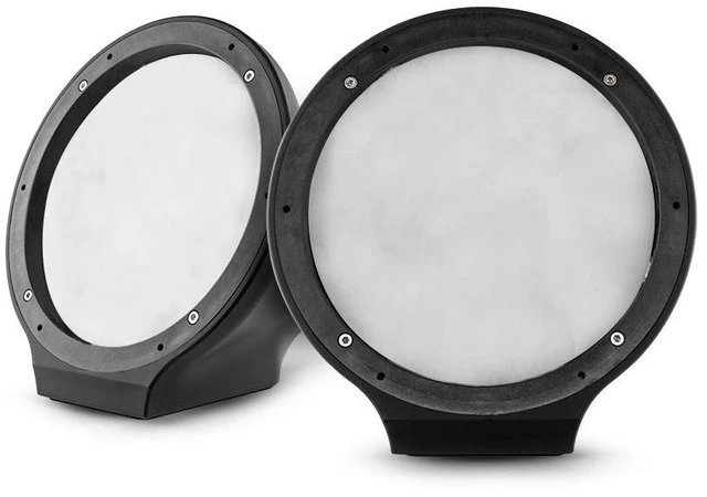 Main image of DS18 NXL-JS8/BK Black Flat Mount POD Universal Enclosure 8" - for All Elements Jet SKI, Marine, Jeep & UTV/ATV - Pair (NO Speaker)