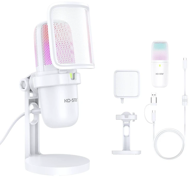 Main image of Ko-Star USB Condenser Microphone, Gaming Streaming Mic for PC & Podcast