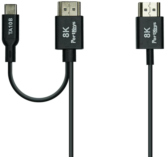 Main image of Portkeys 8K HDMI Cable 48Gbps High Speed HDMI 2.1 Cord 2.5mm OD Ultra Thin Video Control Cable Compatible with LH7C for S0NY ZVE1/ZV-1/A9II/A6700/A7CII, CAN0N R5/R6/R6II/R7/R8, etc (TA10B, 1m)