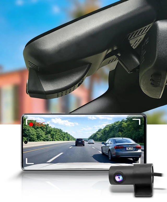 Main image of Fitcamx Front 4K+Rear 1080P Dash Cam Adapts for Toyota Crown Hybrid 2023-2026 (HD2-6652), OEM Factory Look, 2 Way HD Video, Loop Recording, WiFi & APP, G-Sensor, Night Vision, Easy to Set, 128GB Card