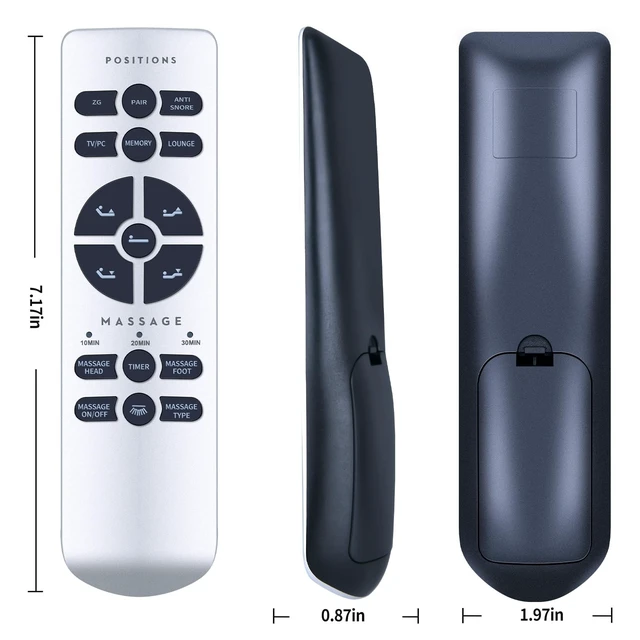 Alt view image 3 of 3 - RF.50.17.20 Remote Replacement for Innova Sleep Systems K5W Adjustable Bed