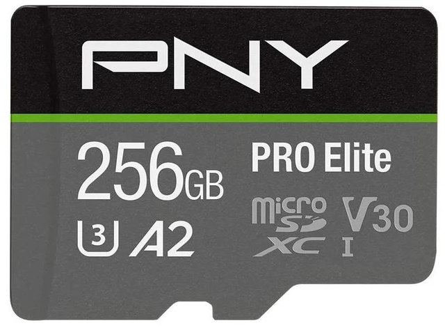 Main image of PNY 256GB PRO Elite C10 U3 V30 A2 microSDXC Flash Memory Card, 4K UHD
