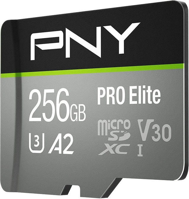 Alt view image 2 of 5 - PNY 256GB PRO Elite C10 U3 V30 A2 microSDXC Flash Memory Card, 4K UHD
