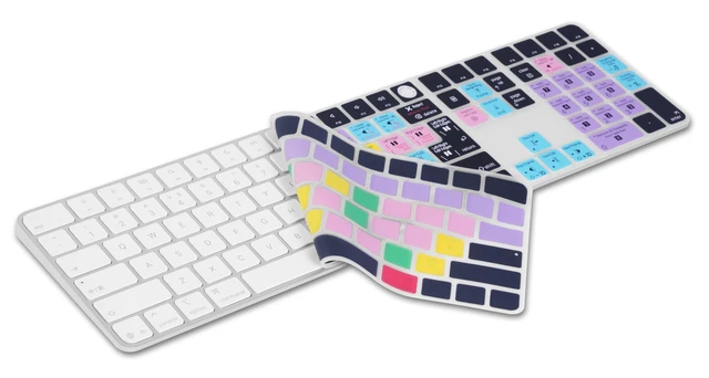 Alt view image 2 of 5 - XSKN Final Cut Pro Shortcut Keyboard Cover for iMac M4 Magic Keyboard with Touch ID and Numeric Keypad A3119