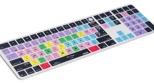 Alt view image 3 of 5 - XSKN Final Cut Pro Shortcut Keyboard Cover for iMac M4 Magic Keyboard with Touch ID and Numeric Keypad A3119