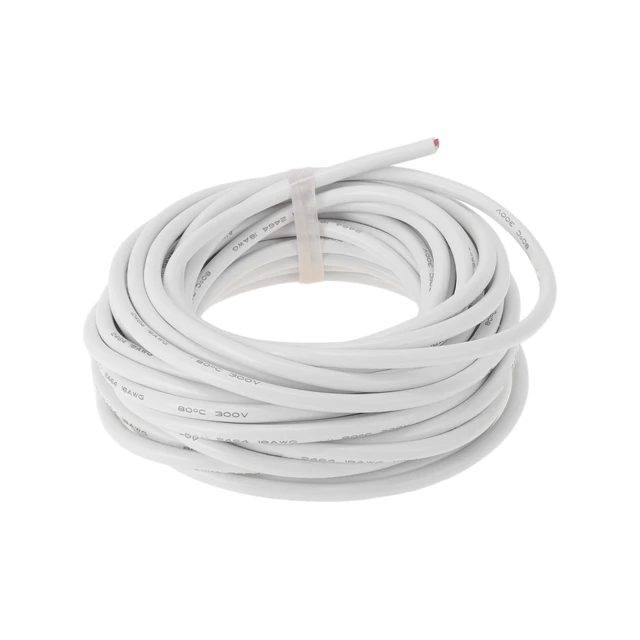 Main image of HEROFFIX Electrical Ground Wire Automotive Power Wire 33FT White TC 1 Pcs 18Gauge 4 Conductor Fully Insulated& Soft Touch Jacket Universal