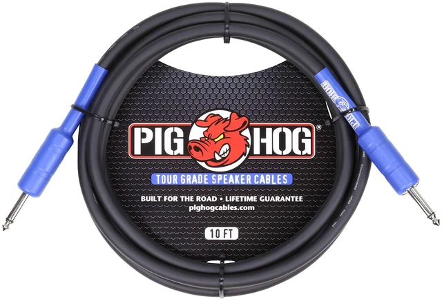 Main image of Pig Hog PHSC10 High Performance 14 Gauge 9.2mm 1/4" Speaker Cable, 10 Feet