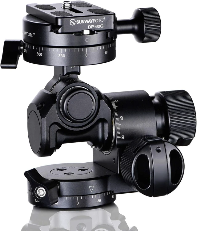 Main image of SUNWAYFOTO GH-PRO II Geared Tripod Head with 360 Geared Panning QR Clamp & Panning Base Compatible with Arca