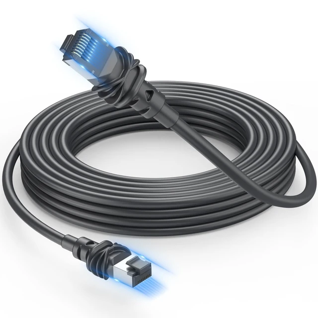 Main image of Daqa 32ft Starlink Cable for Gen 3 32ft/50ft/75ft/100ft/150ft, Waterproof Outdoor Starlink Network Cable for Stable RJ45 Connection, Compatible with Starlink GEN 3 Router and Dish