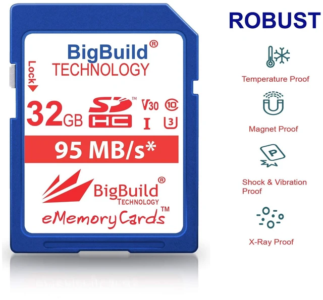 Alt view image 4 of 5 - BigBuild Technology 32GB UHS-I U3 95MB/s Memory Card for Canon PowerShot SX420 is, SX430 is, SX520 HS, SX530 HS, SX540 HS, SX60 HS, SX610 HS, SX620 HS, SX710 HS, SX720 HS, SX730 HS, SX740 HS Camera