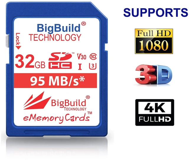 Alt view image 3 of 5 - BigBuild Technology 32GB UHS-I U3 95MB/s Memory Card for Canon PowerShot SX420 is, SX430 is, SX520 HS, SX530 HS, SX540 HS, SX60 HS, SX610 HS, SX620 HS, SX710 HS, SX720 HS, SX730 HS, SX740 HS Camera