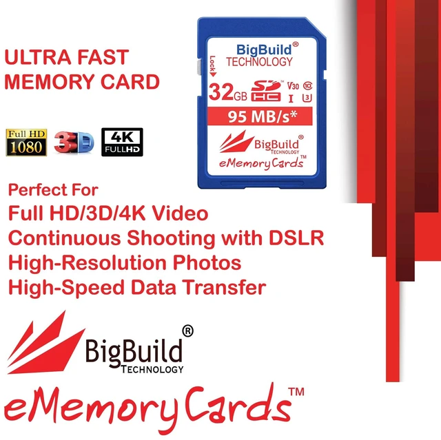 Alt view image 2 of 5 - BigBuild Technology 32GB UHS-I U3 95MB/s Memory Card for Canon PowerShot SX420 is, SX430 is, SX520 HS, SX530 HS, SX540 HS, SX60 HS, SX610 HS, SX620 HS, SX710 HS, SX720 HS, SX730 HS, SX740 HS Camera
