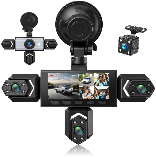 Main image of 360 5 Channel 1080P Dash Cam Front and Rear Inside Left Right, 3 inch Dash Cam for Cars, Built-in Loop Recording, 24/7 Recording Parking,Night Vision,150 Wide-Angle,Reversing Help (No WiFi)