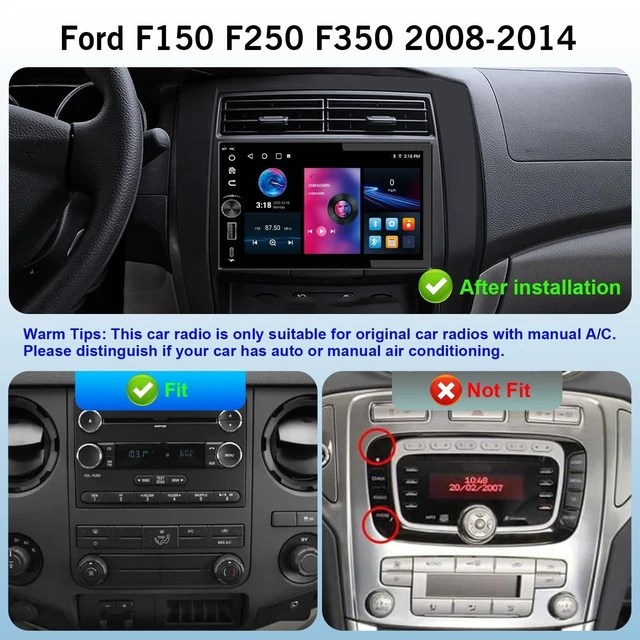 Alt view image 2 of 5 - 8 Core 4+32G Car Radio Stereo for Ford F150 2004-2008, F250 F350 2006-2014