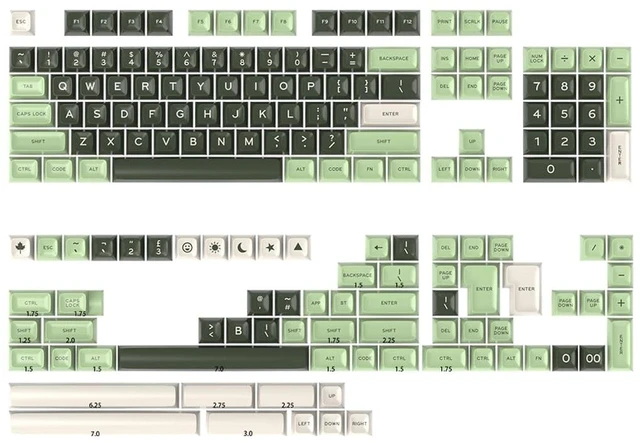 Main image of Owpkeenthy 173 Keys PBT Cherry Profile Keycaps Set, Gaming Replacement Full Keys AntiWear for 60%100% ANSI/ISO Mechanical Keyboard SA Salon