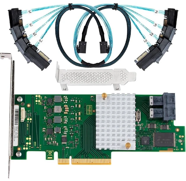 Main image of SAS HBA Card Compatible with LSI 9300-8i IT Mode 9211-8i with SAS Cables