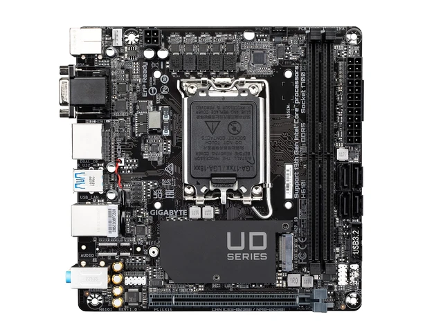 Alt view image 2 of 5 - GIGABYTE H610I (H610/ Intel/LGA 1700/ Mini-ITX/ DDR5/ Single M.2/ PCIe 4.0/ USB 3.2 Gen1/ Intel GbE LAN Chip/Motherboard)