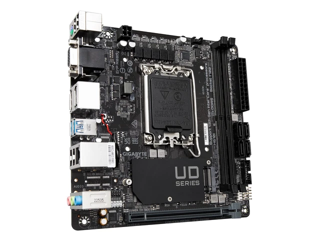 Alt view image 3 of 5 - GIGABYTE H610I (H610/ Intel/LGA 1700/ Mini-ITX/ DDR5/ Single M.2/ PCIe 4.0/ USB 3.2 Gen1/ Intel GbE LAN Chip/Motherboard)