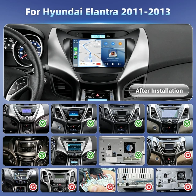 Alt view image 2 of 5 - 4Core+64G Android Car Radio for Hyundai Elantra 2011 2012 2013