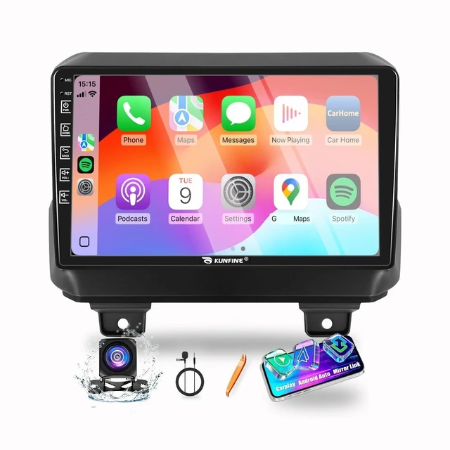 Main image of for Jeep Wrangler JL 2018-2023 CarPlay Android Auto Navigation Stereo GPS Radio Reverse Camera Display 10" IPS Touchscreen Headunit Tablet Pad Media Player, if Applicable Quad Core 2G+64G