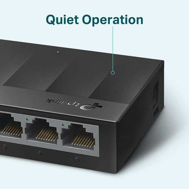 Alt view image 5 of 5 - TP-Link 5-Port Switching Hub Plug & Play Fanless Quiet Plastic Housing LS1005G