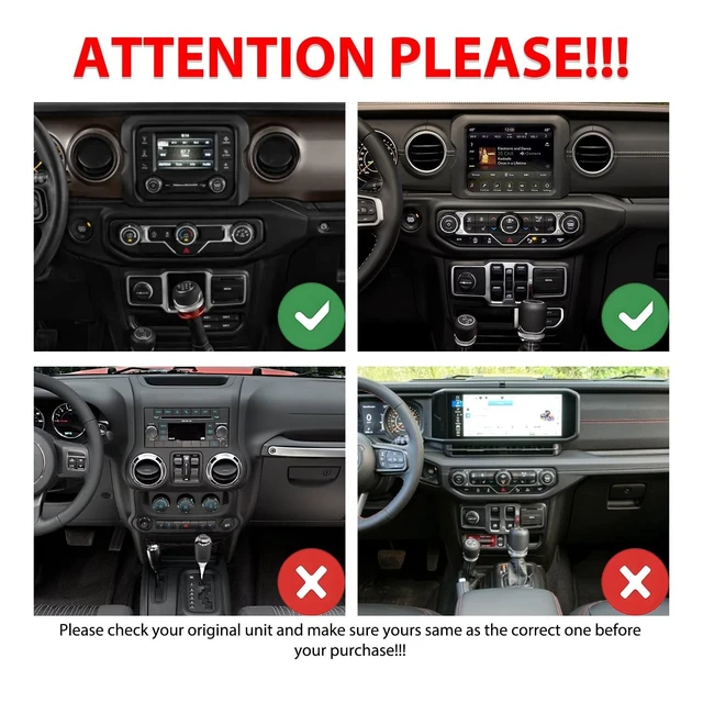 Alt view image 2 of 5 - for Jeep Wrangler JL 2018-2023 CarPlay Android Auto Navigation Stereo GPS Radio Reverse Camera Display 10" IPS Touchscreen Headunit Tablet Pad Media Player, if Applicable Quad Core 2G+64G