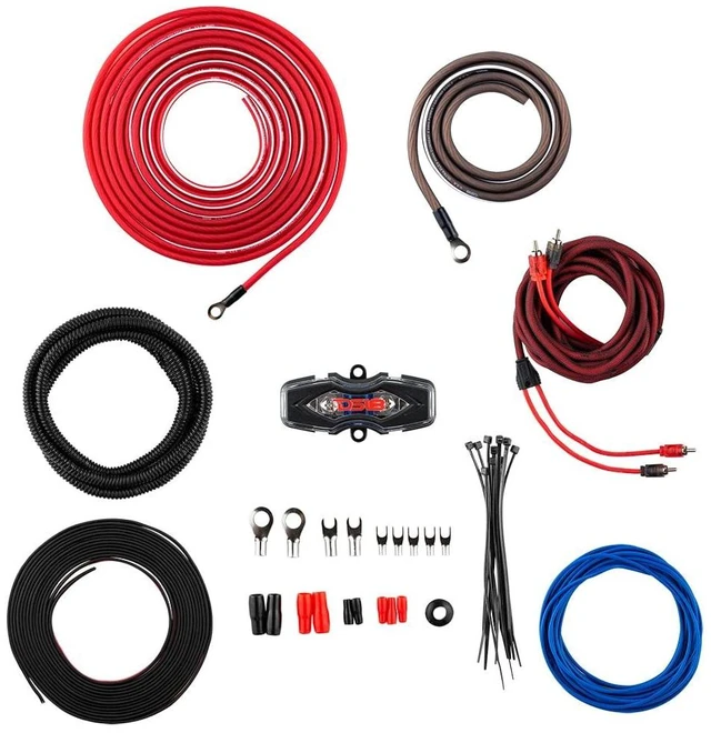 Alt view image 4 of 5 - DS18 OFCKIT8 Ultra Flex Advance 8 Gauge Complete Amplifier Installation Wiring Kit 8GA with Fuse Holder and 80 Amp Fuse - Up to 960 Watts, OFC 100% Cooper