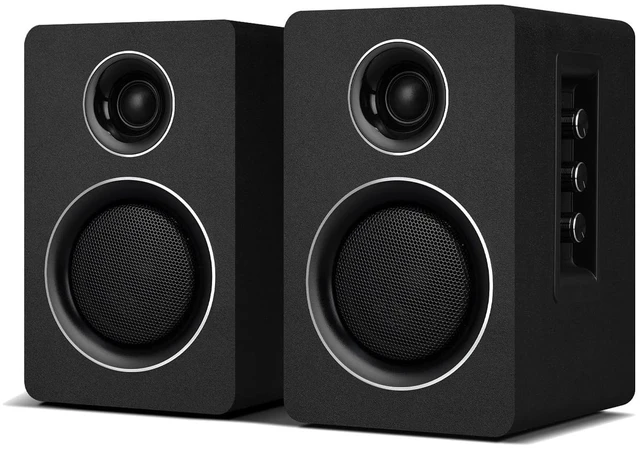 Main image of Computer Speakers, Bluetooth 5.3, USB-C, AUX/RCA, 3.5-Inch Woofer, Black