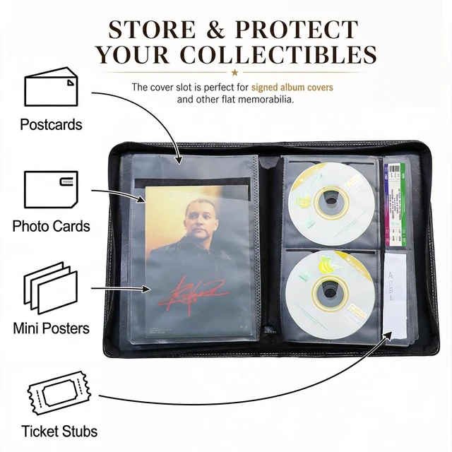 Alt view image 4 of 5 - PUTNATRUE Leather DVD Storage Binder, 2 Pack DVD Binder with Booklet