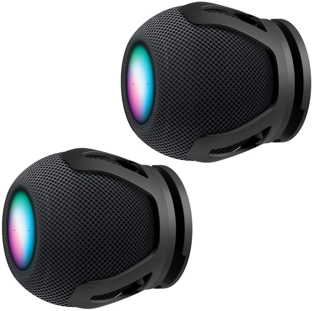 Main image of HomeMount Wall Mount for HomePod mini, Speaker Holder, Black, 2 Pack