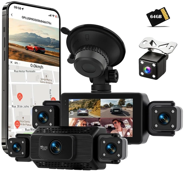Main image of 4 Channel 360Dash Cam Front and Rear Inside Left Right Dash Camera for Car