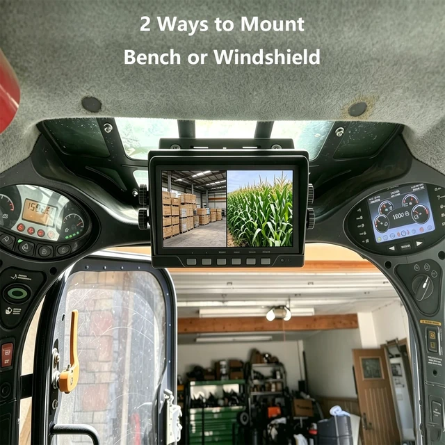 Alt view image 4 of 5 - 10.1" 1080P AHD Wired Reverse Rear View Backup Camera System,IP69K Waterproof Night Vision, Vibration-Proof 10G for Tractor/Truck/Excavator/Caravan/Skid Steer/Heavy Equipment D102