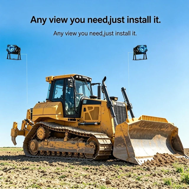Alt view image 5 of 5 - 10.1" 1080P AHD Wired Reverse Rear View Backup Camera System,IP69K Waterproof Night Vision, Vibration-Proof 10G for Tractor/Truck/Excavator/Caravan/Skid Steer/Heavy Equipment D102