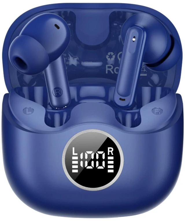 Main image of xinwld Adaptive Hybrid Active Noise Canceling 2026 Wireless Earbuds, 6 Mics ENC Clear Call Ear Buds, Hi-Res Audio Deep Bass Bluetooth 5.4 Headphones, 40H, LED, for Sports Running Gym Workout, B