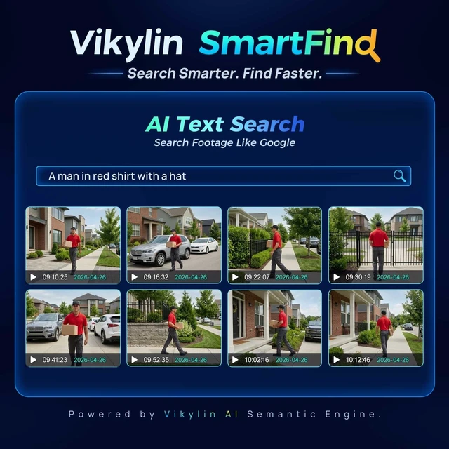 Alt view image 4 of 5 - VIKYLIN 4K 16-Channel 8 PoE Port SmartFind AI Search Network Video Recorder NVR,AI Text & Visual Search,Plug & Play,VU-N168L,NDAA Compliant