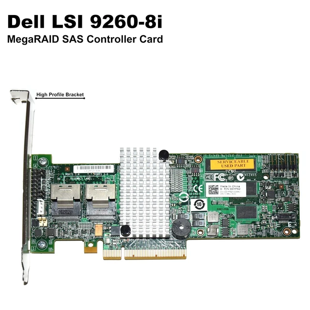 Alt view image 2 of 5 - LSI Logic MegaRAID 9260-8i 8-Port SAS RAID Controller