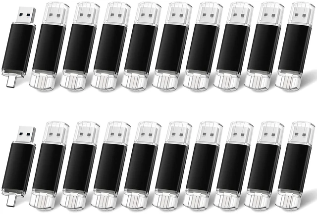 Main image of 16GB 20 Pack USB C Flash Drive, AreTop Dual Drive Type-C 2-in-1 Thumb Drive