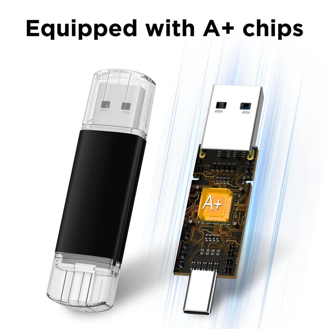 Alt view image 5 of 5 - 16GB 20 Pack USB C Flash Drive, AreTop Dual Drive Type-C 2-in-1 Thumb Drive