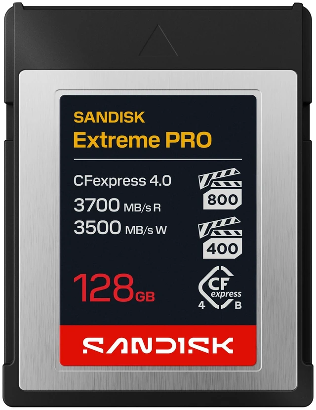 Main image of SANDISK 128GB Extreme PRO CFexpress 4.0 Type B, Up to 3700 MB/s Read Speeds