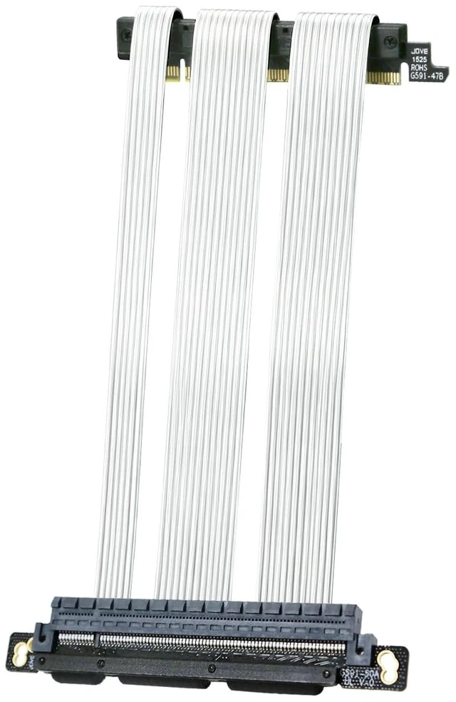 Main image of GIGA-MEGA PCIe 5.0 X16 Riser Cable Dual Reverse and Straight GPU Extension Cable GEN5 for ITX A4 Case RTX5090 (Straight 65cm)