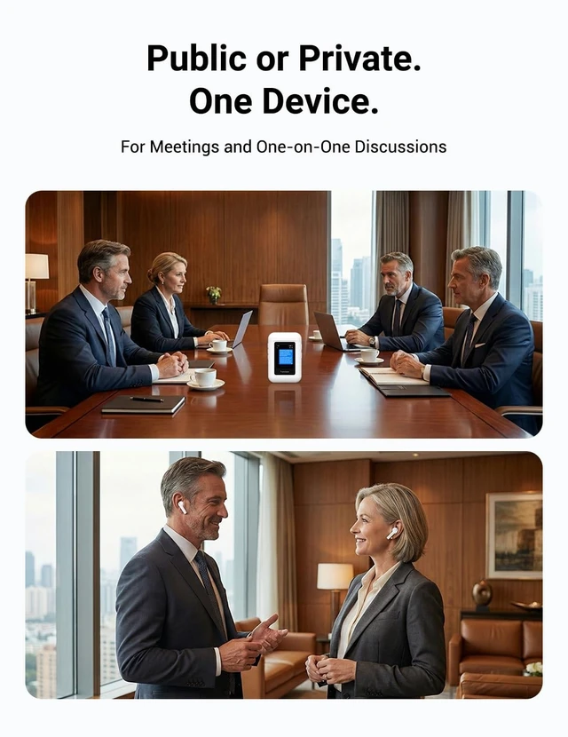 Alt view image 5 of 5 - ANFIER A8 Translation Earbuds with ChatGPT Built-in, No App Needed, White