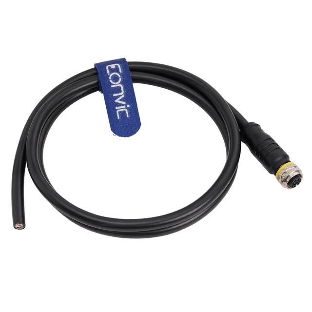 Alt view image 3 of 5 - M12 Y Code 8 Pin Female to Open Ethernet CAT5e Data & Power Hybrid Cable