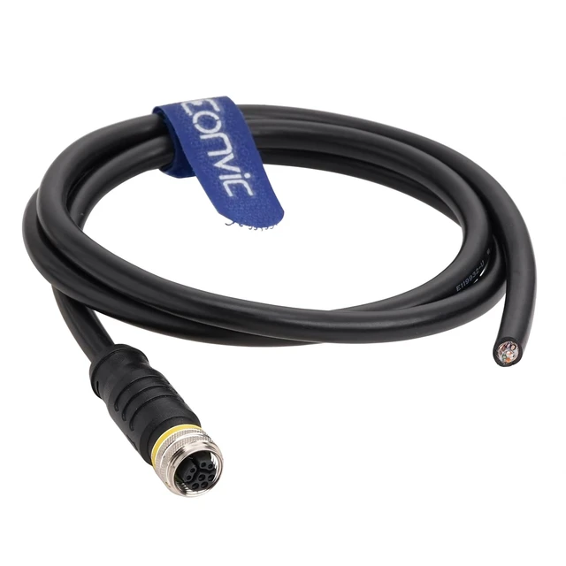 Alt view image 4 of 5 - M12 Y Code 8 Pin Female to Open Ethernet CAT5e Data & Power Hybrid Cable