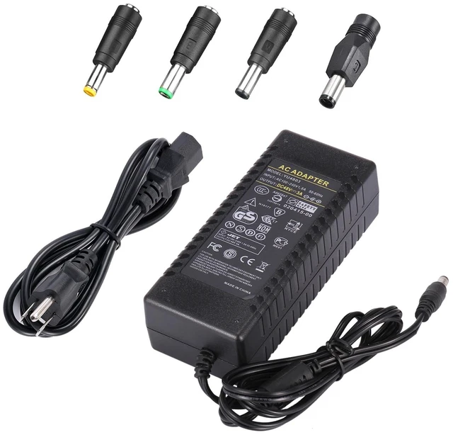 Main image of COOLM 48V 3A Power Supply Adapter 144W Replacement 48V 2A 2.5A Power Cord